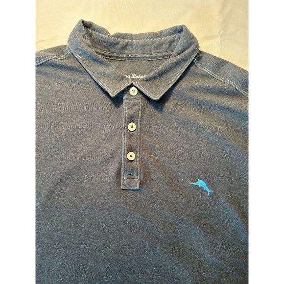 Men's Tommy Bahama Island Zone Gray Polo Collared Shirt size XXL‎ - Picture 3 of 6